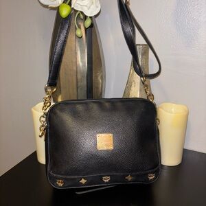 MCM Black and Gold Crossbody Bag
